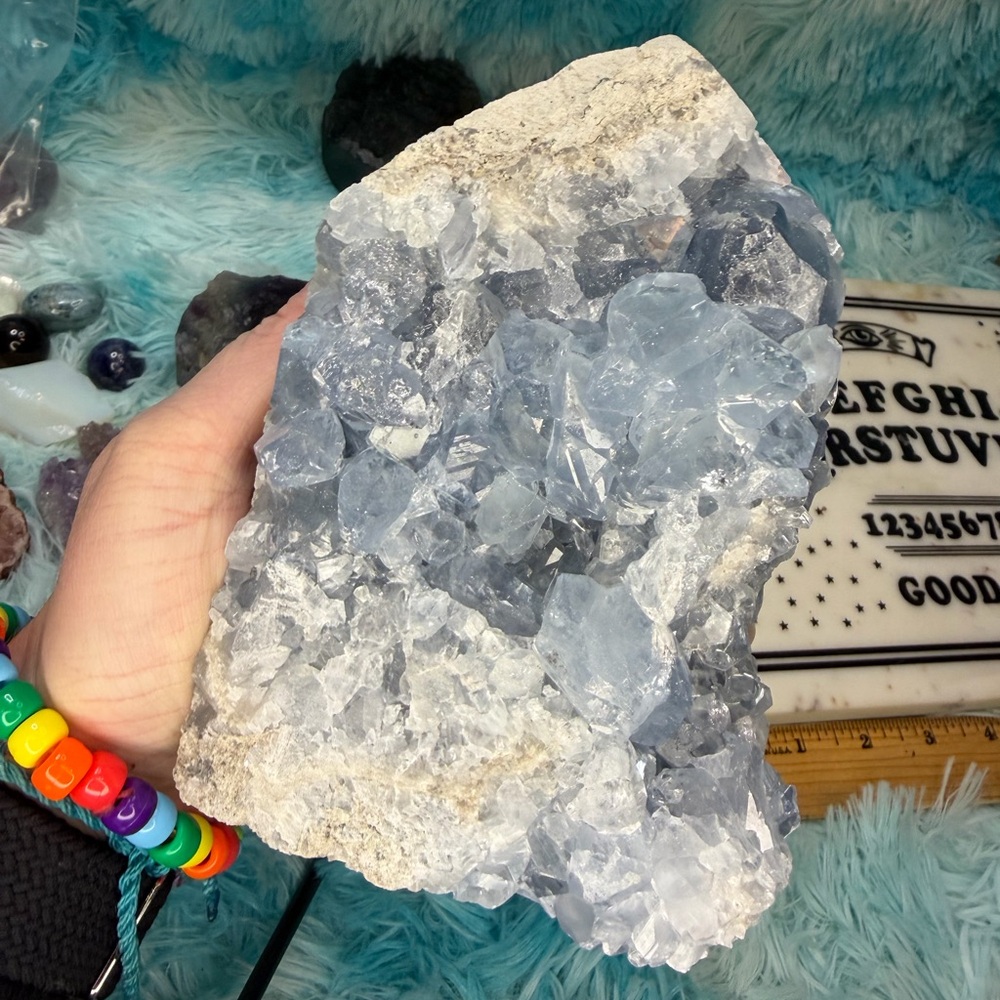 DRUZY CELESTITE CRYSTAL TOWER OBELISK